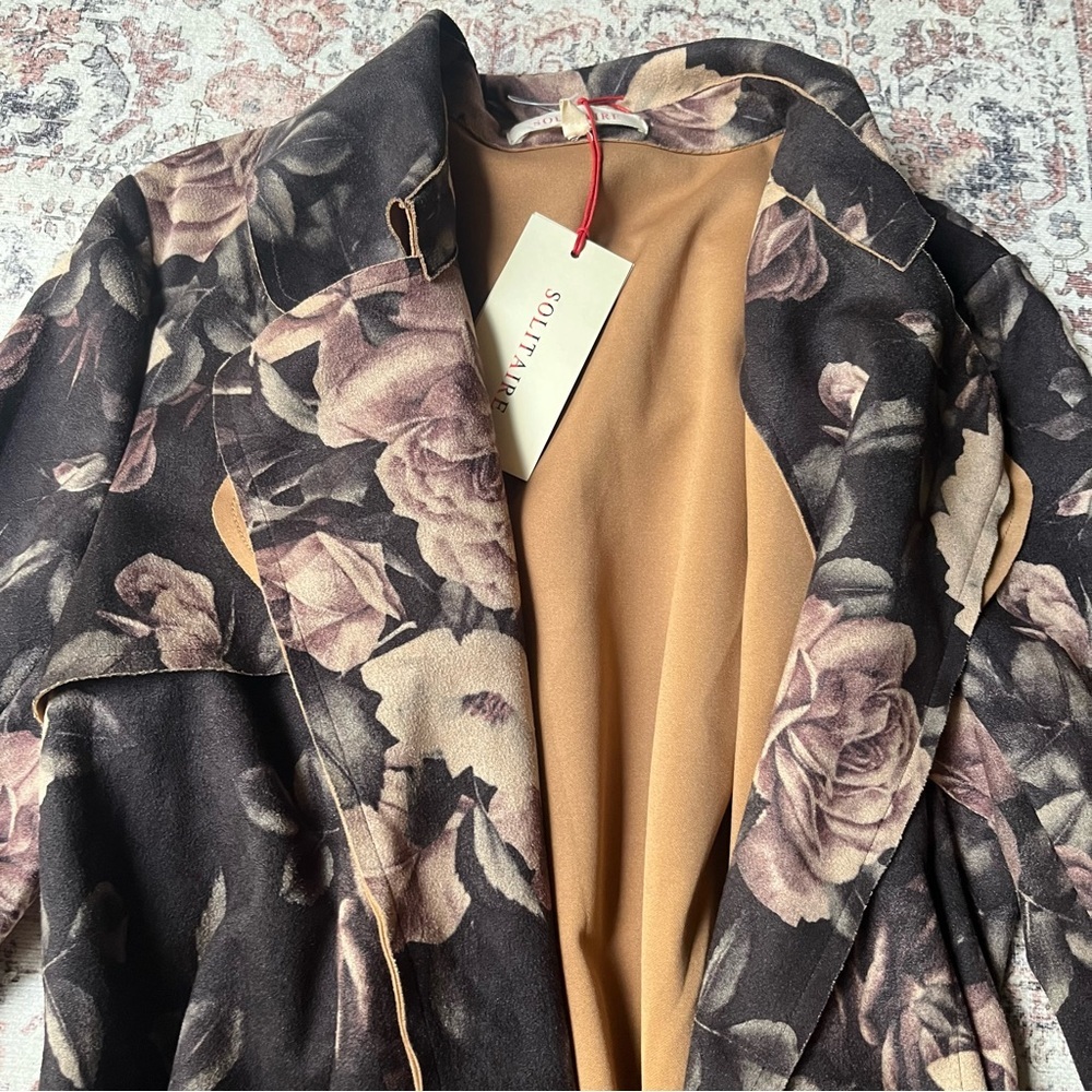 The Anthropologie Solitaire floral lagenlook cardigan coat - Picture 3 of 5